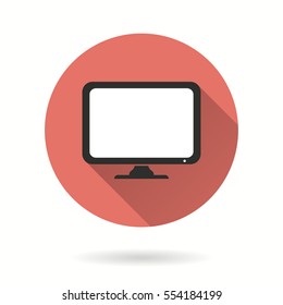 TV vector icon. Illustration isolated for graphic and web design.