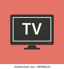 TV vector icon. Illustration isolated for graphic and web design.