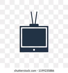 Tv vector icon isolated on transparent background, Tv transparency concept can be used web and mobile
