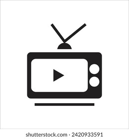 tv vector icon line template