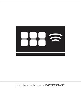 tv vector icon line template