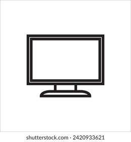 tv vector icon line template