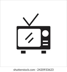 tv vector icon line template