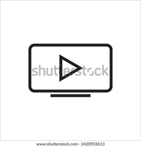 tv vector icon line template