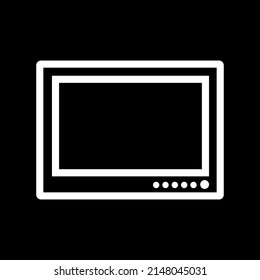 Icono vector de TV. Icono de trabajo en línea de TV.