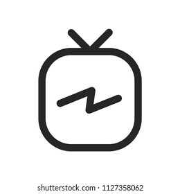 Tv vector icon. Live tv symbol. Linear style sign for mobile concept and web design symbol logo illustration. vector graphics - Vector.