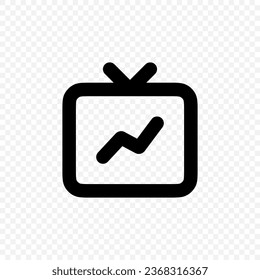Tv vector icon. Live tv symbol. Linear style video sign isolated. Vector EPS 10
