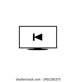 TV vector icon, monitor icon on white backgrund
