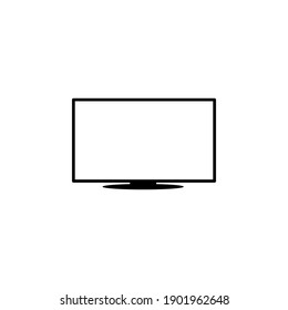 TV Vector Icon, Monitor Icon On White Backgrund