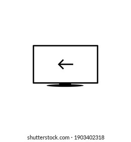 TV vector icon, monitor icon on white backgrund