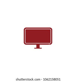 TV vector icon on white background.