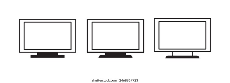Icono de Vector de TV sobre fondo blanco, eps10