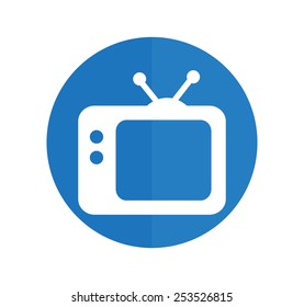 TV vector icon. Retro tv icon.