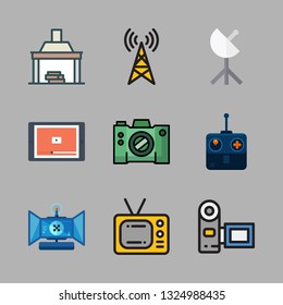 tv vector icon set