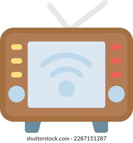 ilustración de tv Vector en un fondo transparente. Símbolos de calidad superior. Iconos vectoriales de color de línea para el concepto y el diseño gráfico. 
