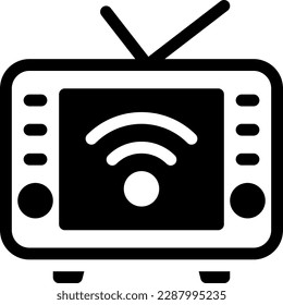 tv Vector illustration on a transparent background. Premium quality symmbols. Glyphs vector icons for concept and graphic design. 

