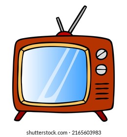 tv vector illustration,isolated on white background,top view