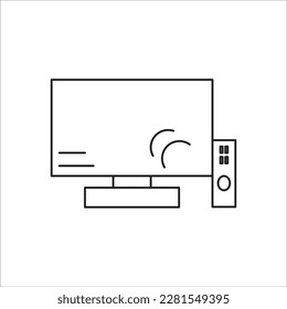 tv vector line new icon