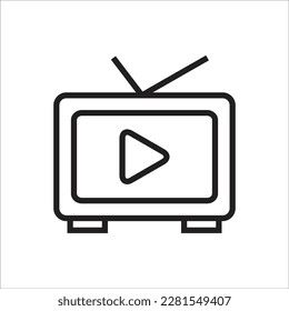 nuevo icono de la línea vectorial tv