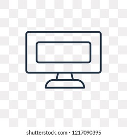 Tv vector outline icon isolated on transparent background, high quality linear Tv transparency concept can be used web and mobile