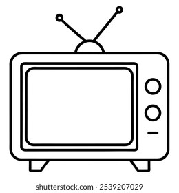 tv vector silhouette, Black television icon, television silhouette vector illustration