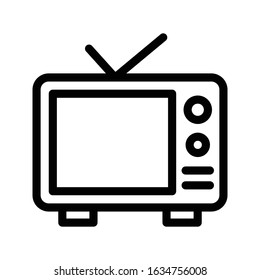 tv vector thin line icon 