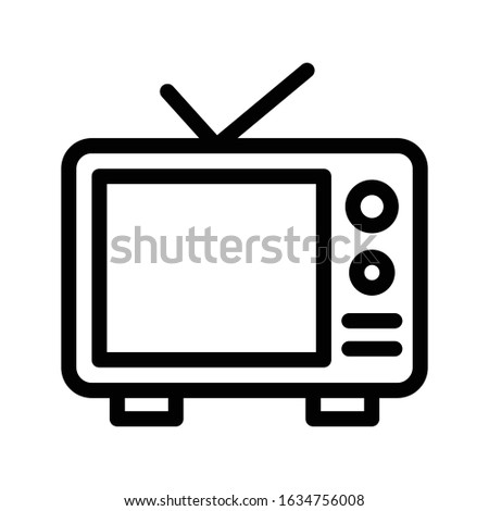 tv vector thin line icon 