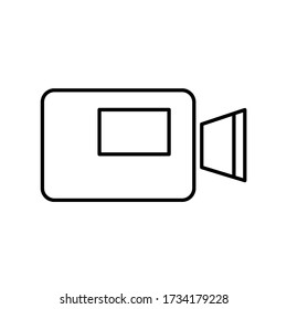 
Fernsehkamera-Symbol auf weißem Hintergrund. Einfache Vektorgrafik