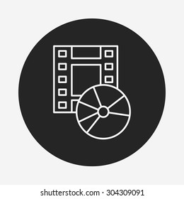 TV video line icon