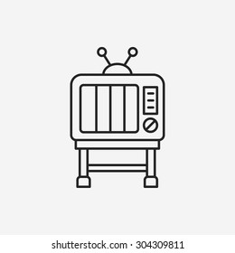 TV video line icon