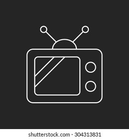 TV video line icon