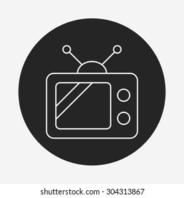 TV video line icon