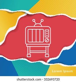 TV video line icon