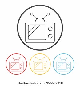 TV video line icon
