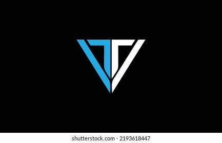 TV, VT Abstract initial Letters Luxury Logo Monogram