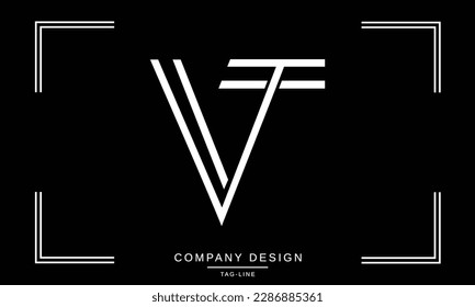 TV, VT, Abstract Letters Logo Monogram