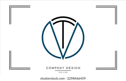 TV, VT, Abstract Letters Logo Monogram