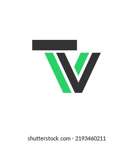 TV, VT Letter Logo Template vector symbol