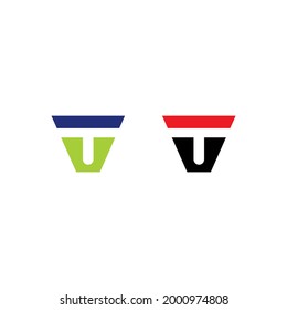 TV or VT Letters Logo Vector 001