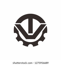 TV or VT logo initial letter design template vector illustration