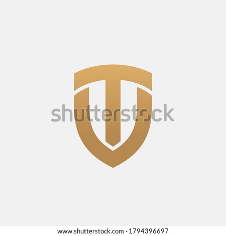 TV or VT. Monogram of Two letters T&V or V&T. Luxury, simple, minimal and elegant TV, VT logo design. Vector illustration template.
