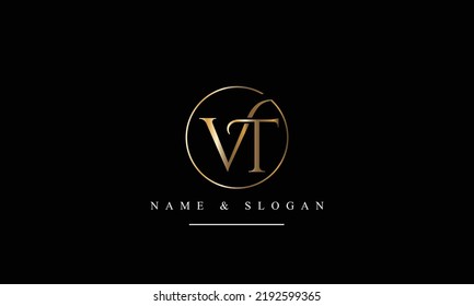 TV, VT, T, V abstract letters logo monogram