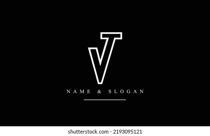 TV, VT, T, V Abstract Letters Logo Monogram