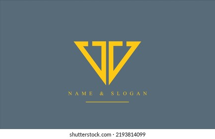 TV, VT, T, V abstract letters logo monogram