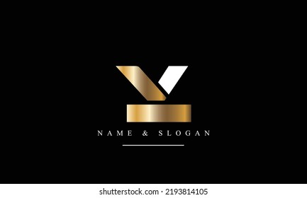 TV, VT, T, V abstract letters logo monogram