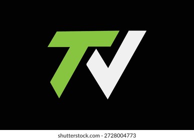 ILUSTRACIÓN VECTORIAL inicial del logotipo de la letra de TV, VT, TJ O JT para cualquier negocio.