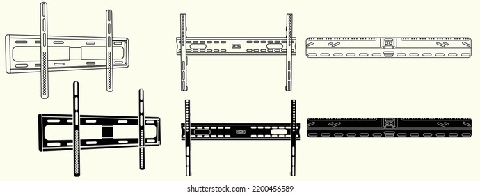 Icono del soporte de pared de televisión.montajes de pared de tv.