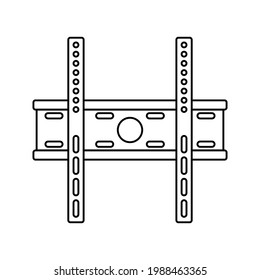 Tv Wall Bracket Icon. Wall Bracket Sign. Vector Illustration