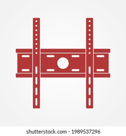 Tv Wall Bracket Icon. Wall Bracket Sign. Vector Illustration