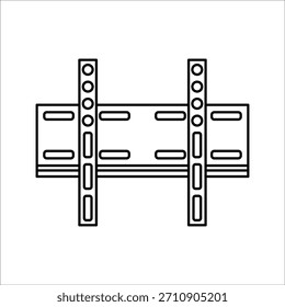TV Wandhalterung Symbol. Wandschild. Vektorgrafik